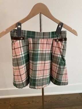 Janie and Jack Pink and Green Plaid Skirt - EUC